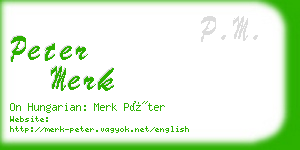 peter merk business card